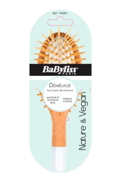BaByliss Hårborstar > Paddelborste trä/vit medium