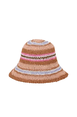 Becksöndergaard Hattar & Kepsar > Stråhatt Striped Saverina Straw Hat