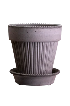 Bergs Potter Krukor > Kruka med fat Simona RAW, Ø 18 cm