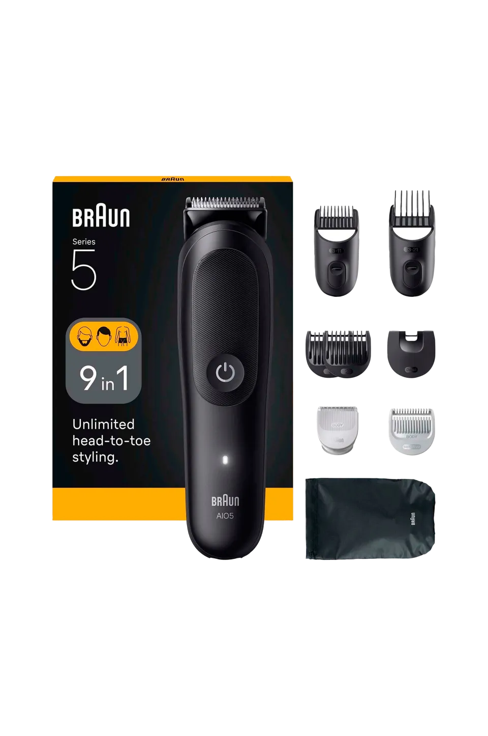 Braun Rakning|Skönhet > Multitrimmer Series 5 9in1 Styler 5540 Black Matt