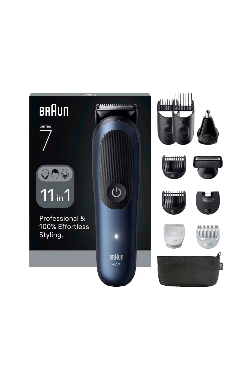 Braun Rakning|Skönhet > Multitrimmer Series 7 11in1 Styler 7540 Black/Deep Blue