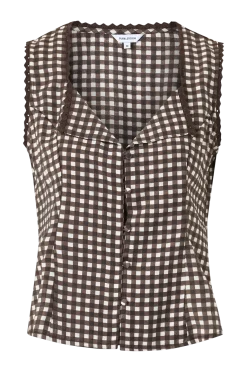 Bubbleroom Skjortor & Blusar > Blus Lace Detail Shaped Vest