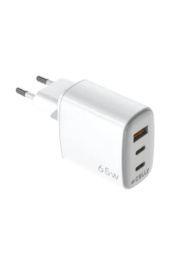 Celly Mobiler, Tablet & Tillbehör > Usb-laddare Gan 1 x Usb-a + 2 x Usb-c PD 65w