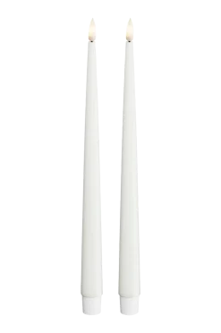 DeluxeHomeart Ljus & Doft > LED Taper Candle Shiny 2,2x28 cm 2 st
