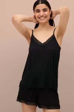 Ellos Loungewear & Myskläder > Collection Linne med spetskanter