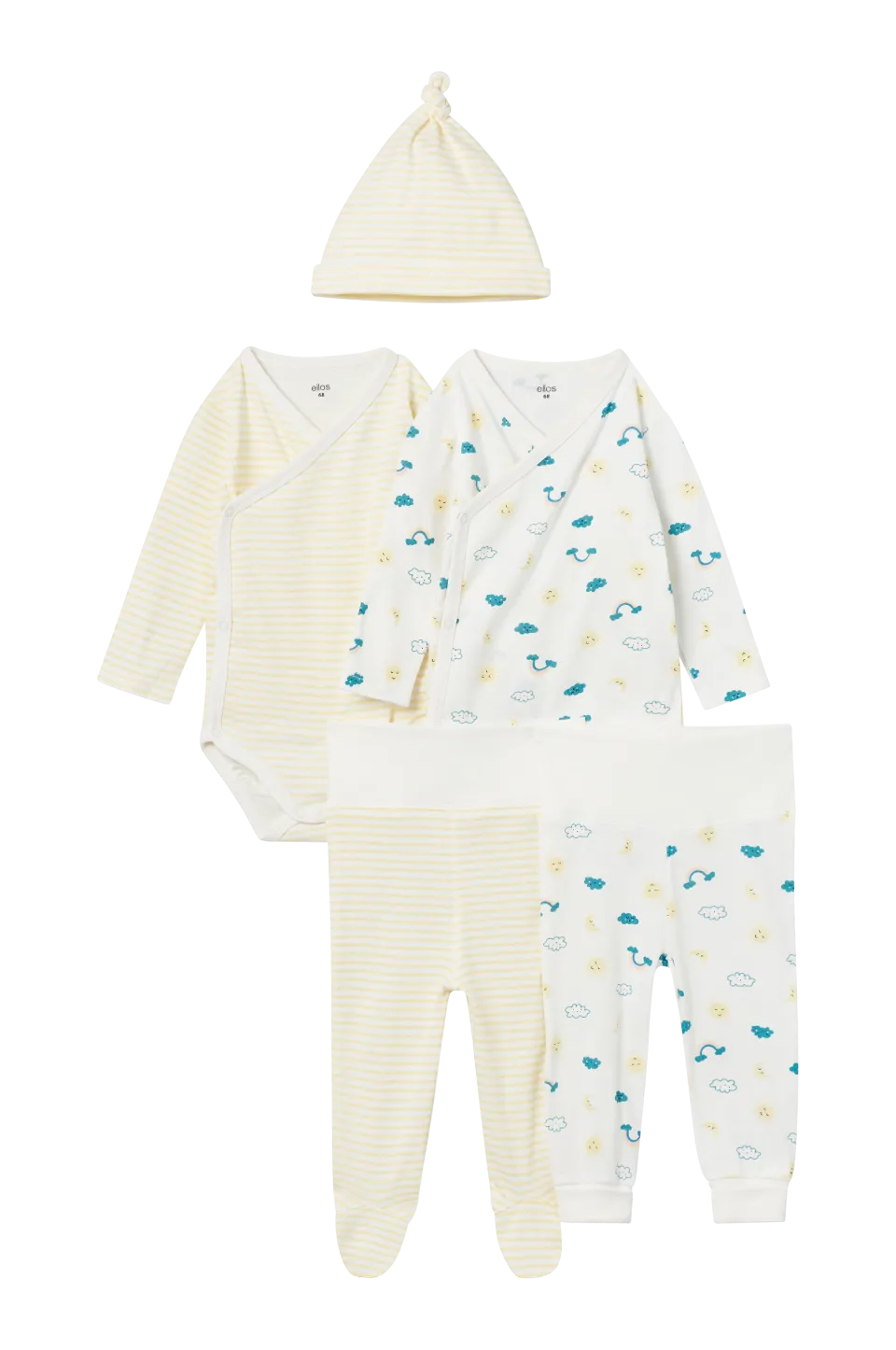 Ellos Bodies|Sovkläder & Myskläder > Collection Startset Baby Sage 5 delar