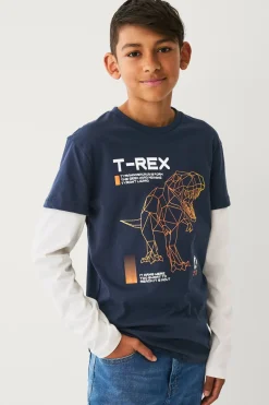 Online Collection T-shirt med fuskärmar Toppar & T-Shirts
