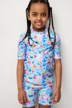 Hot Collection UV-set med topp och shorts Badkläder