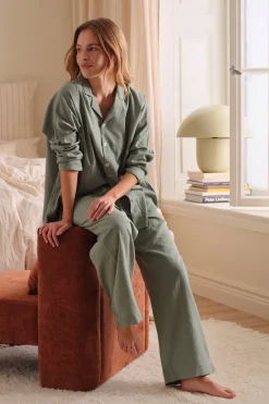 Clearance Hoe Pyjaakjorta ong eeve hirt Ey i återvunnet havinne Homewear