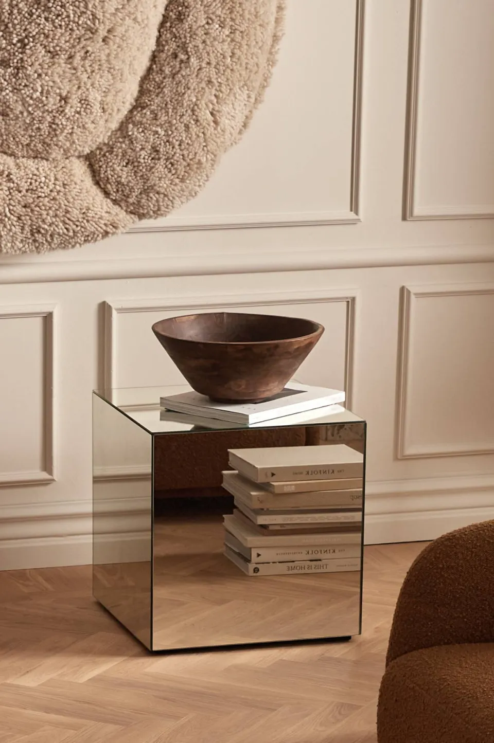 Discount Home Sidobord Kub med spegelglas Bord