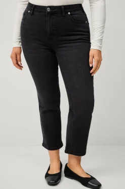 Clearance Plus collection Jeans Straight Cropped Jeans