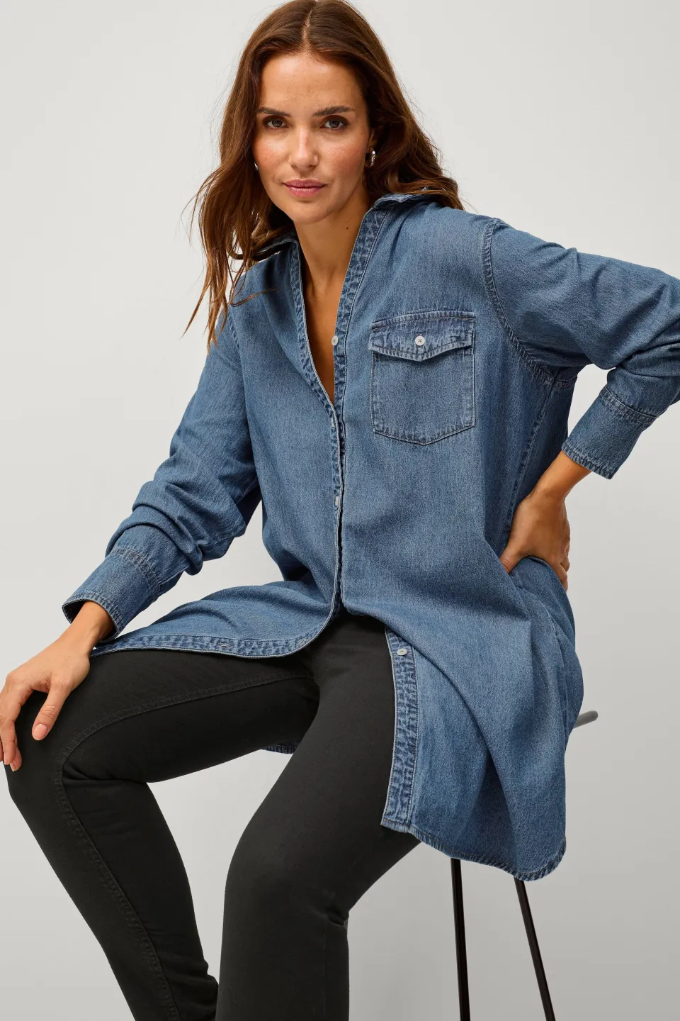 Clearance Pus coection ång jeansskjorta Skjortor & Blusar