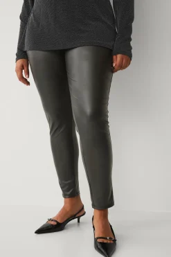 Hot Plus collection PU-leggings med hög midja Leggings