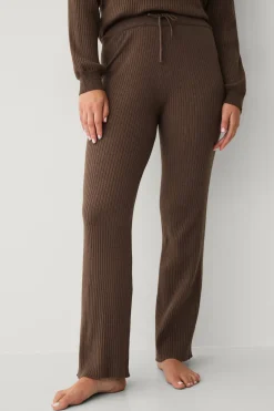 Ellos Loungewear & Myskläder > TUDIO juka ribbtickade byxor