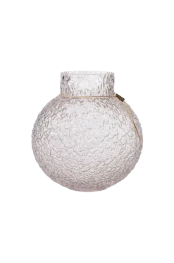 Sale Glasvas rund mönstrad struktur Ø 29 cm, h 30 cm Vaser