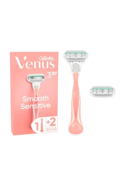 Gillette Hårborttagning > Rakhyvel Smooth Sensitive + 2 st rakblad
