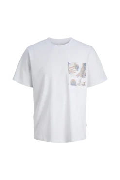 Jack & Jones T-Shirts & Linnen > T-hirt jorontauk Aop Pocket Tee CN