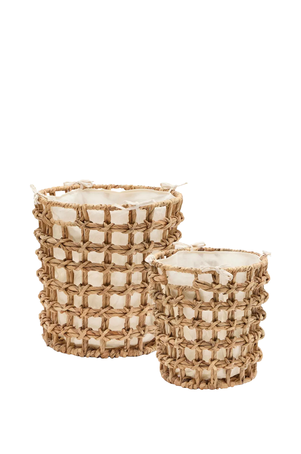 New Dilam set med 2 korgar i naturfiber, Ø 30 cm / Ø 38 cm Korgar