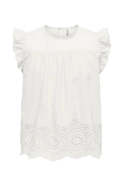 KIDS ONLY Blusar > Blus kogBondi Life S/L Emb Frill Top Wvn