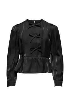 New Blus kogVictoria L/S Bow Wvn Blusar
