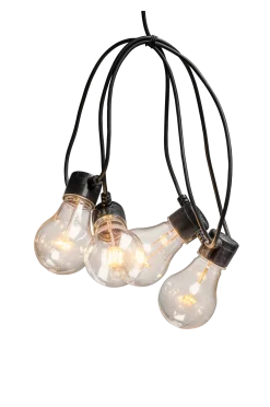 Online Lightset 5 kl. glödlampor, B/O, LED 200cm Ljusslingor
