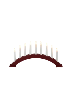 Konstsmide Julbelysning > Ljusstake trä 9 glödlampor 25,5cm