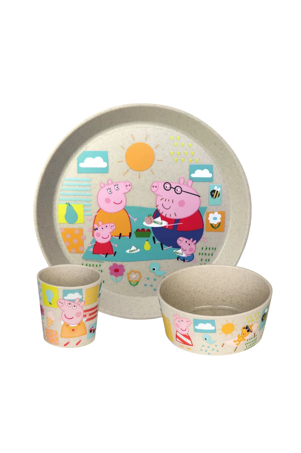 Koziol Barnvagnstillbehör|Mata & Trösta > Barn Set Connect Peppa Pig 3 delar