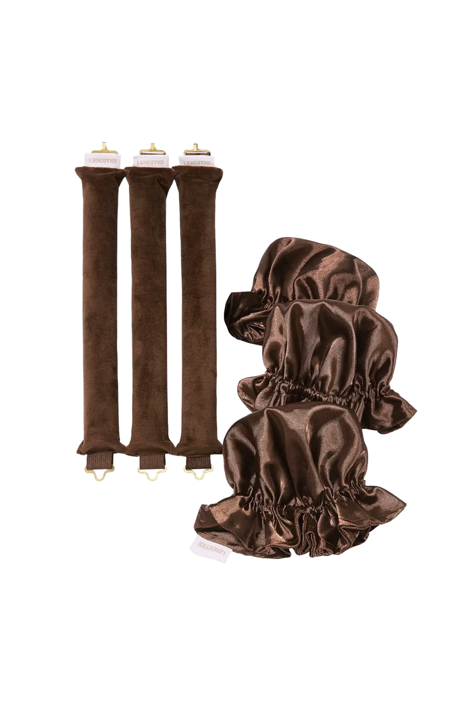 Clearance Heatless Curling Rods With Caps 3-Pack Set Håraccessoarer