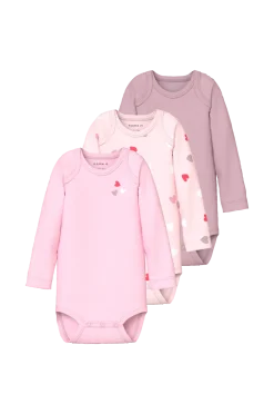 Name it Bodies > baby Bodys NbfBodyLS Heart 3-pack