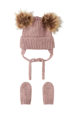 Name it Accessoarer > baby Mössa + vantar nbnMora
