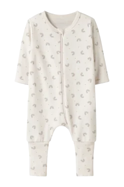 Name it Sovkläder & Myskläder > baby Pyjamasoverall nbfNightsuit Zip FF Jet Rainbow