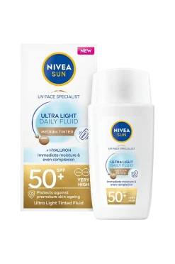 Outlet Sun UV Face Daily Fluid Medium Tinted Spf 50+ 40Ml Solskydd
