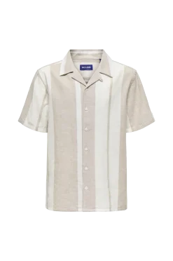 Online JUNIOR Skjorta osjCaiden Life SS Stripe Linen Resort Skjortor