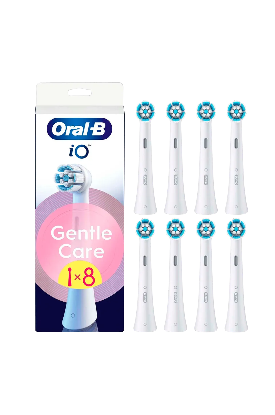 Online Borsthuvud iO Gentle Care White 8-pack Tandvård