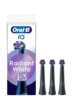 Outlet Borsthuvud iO Radiant White Black 3-pack Tandvård