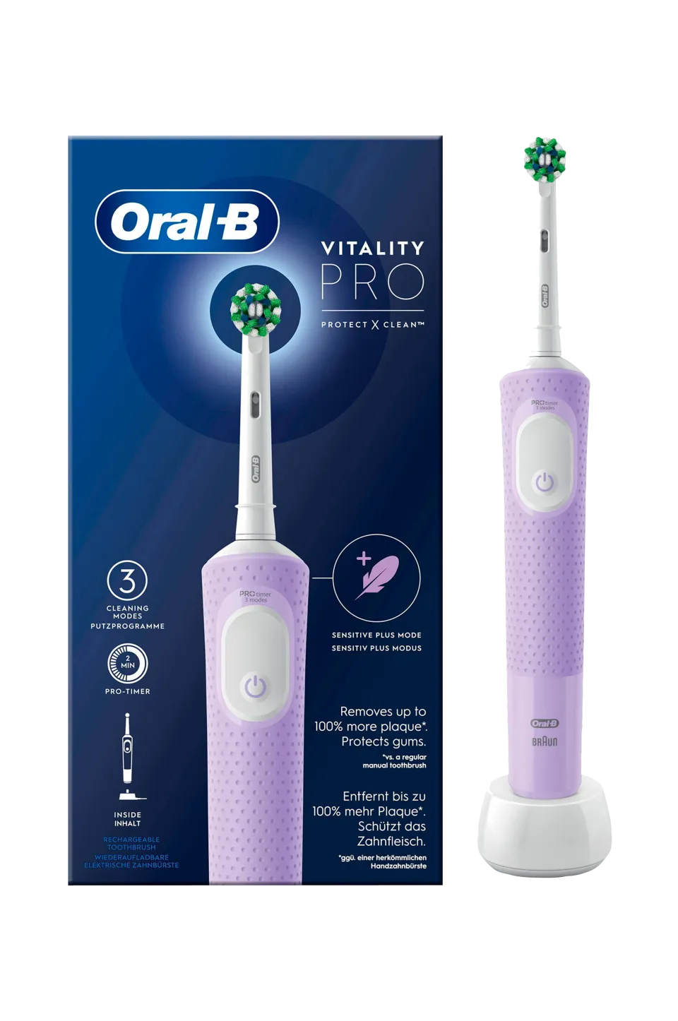 Oral B Tandvård > Eltandborste Vitality Pro Lilac CA HBOX