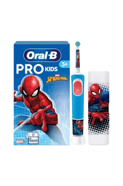 Eltandborste Vitality Pro Spiderman + resefodral Lust & Njutning|Tandvård