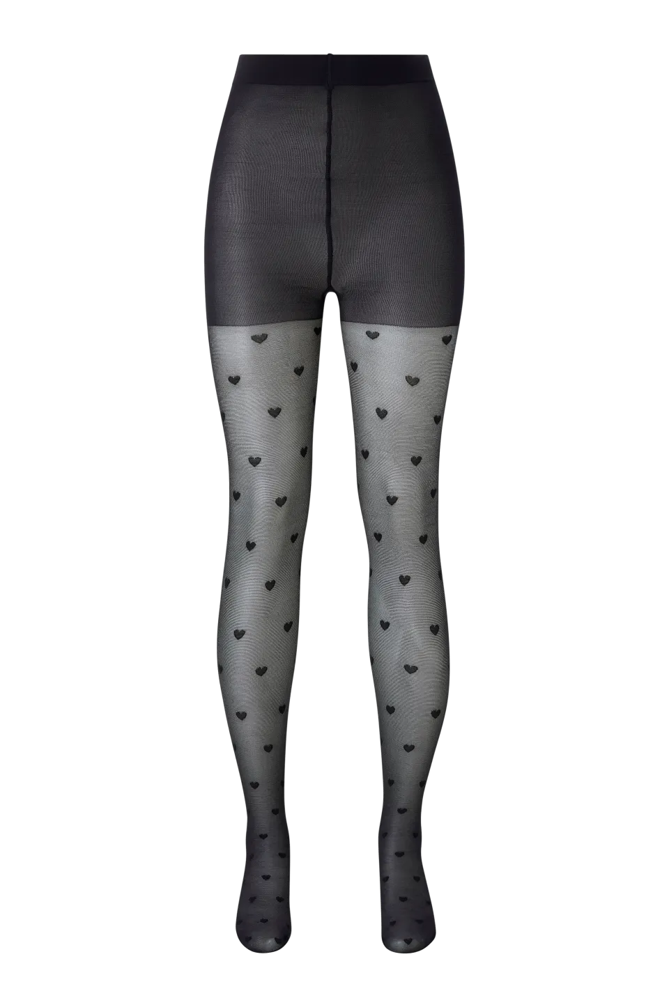 Hot Strumpbyxor Heart Pattern Curvy Super Stretch Strumpbyxor