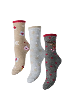Online Strumpor pcJingle Xmas Glitter 3-pack Strumpor