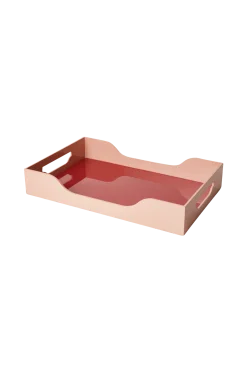 Online Lackad bricka - Swell, brun/rosa L Småförvaring
