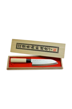 Satake Köksknivar & Knivtillbehör > Kockkniv Houcho Santoku i balsabox