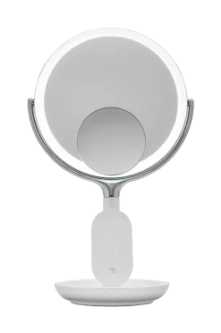 Sharper Image Makeup-Tillbehör > Bathroom Wireless Charger with Mirror Round LED 8 inch