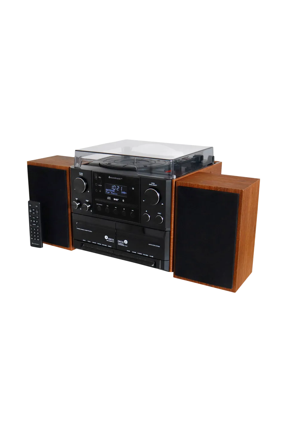 Soundmaster Tv, Ljud & Smart Hem > Stereo Music Centre Mcd5600 With Dab+/fm Radio, Cd/mp3, Turntable, Double Cassette, Usb, Bluetooth