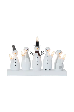 Clearance Ljusstake Snowman 21cm Julbelysning