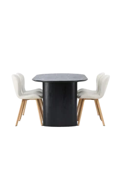 Clearance Matgrupp Isolde med 4st stolar Lilja Matgrupper