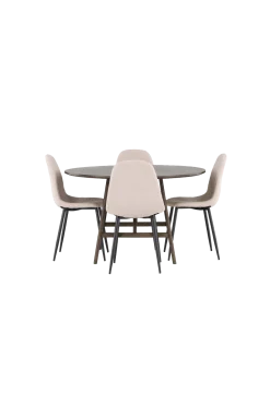 Discount Matgrupp Kaseindon med 4st stolar Polar Matgrupper