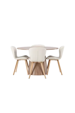 Clearance Matgrupp Lanzo med 4st stolar Lilja Matgrupper
