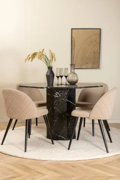 Venture Home Matgrupper > Matgrupp Marbs med 4 st matstolar Velvet Stitches