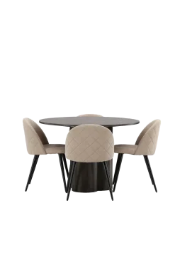 Matgrupp Olivia med 4st stolar Velvet Matgrupper