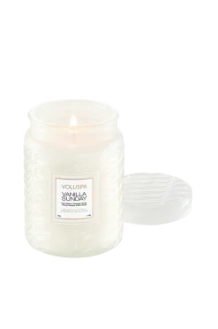 Clearance Vanilla Sunday Large Glass Jar Candle 100H Rumsdoft